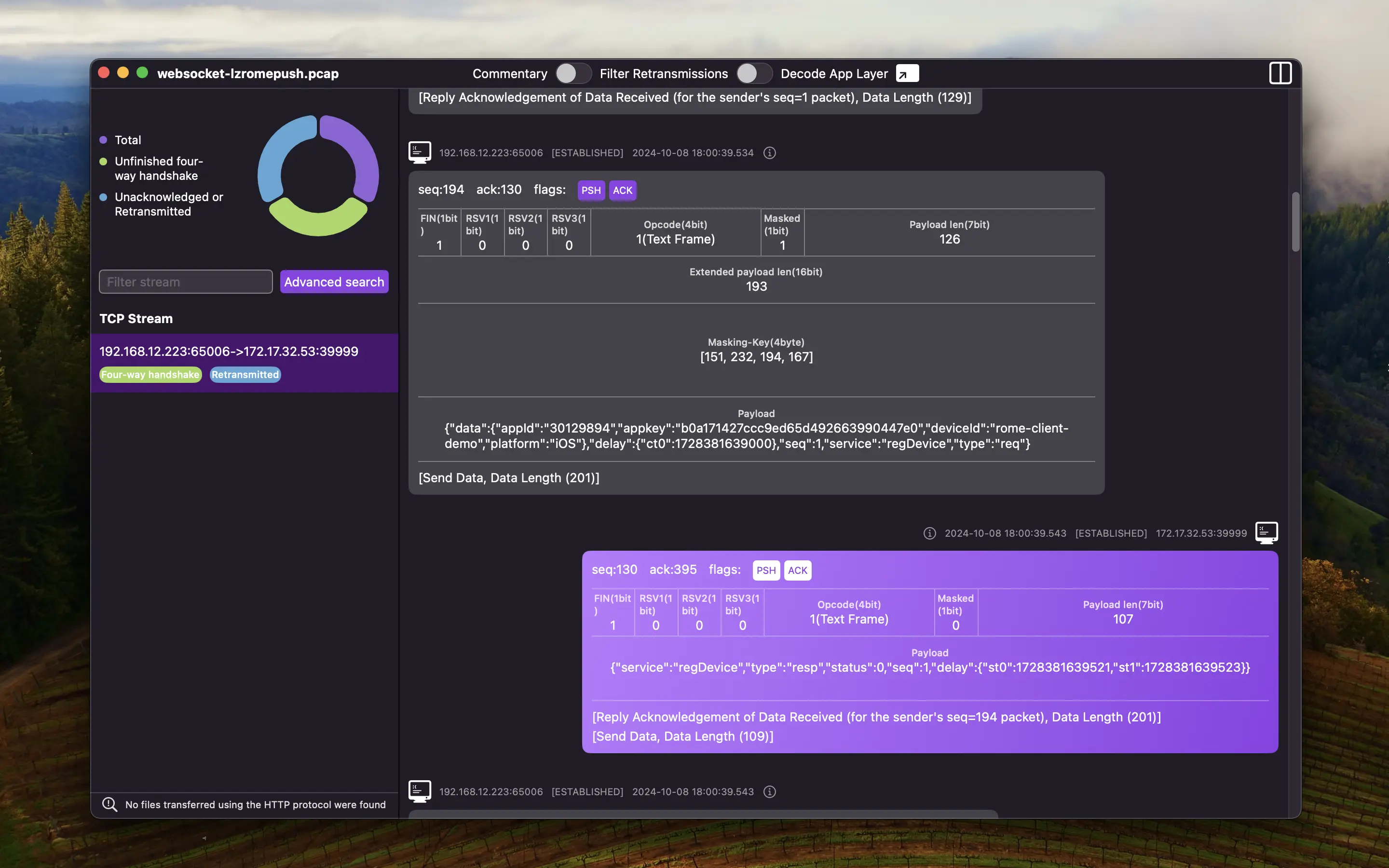 Simplify application-layer protocol analysis | ChatTCP features